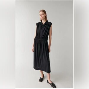 COS Cowl Neck Cotton Dress